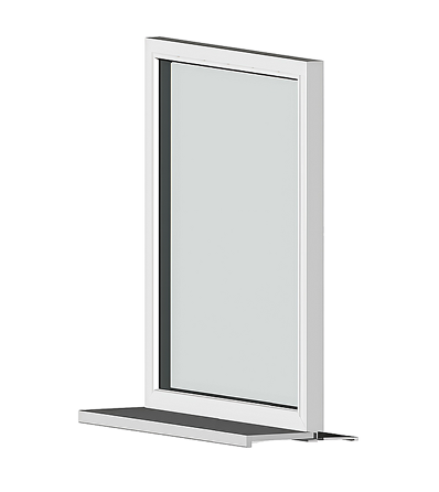 Окно противопожарное одностворчатое E-15 размером 600*600 мм.